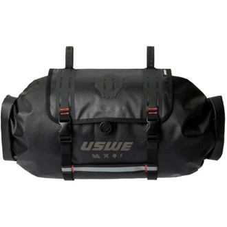 Handlebar Roll-Top Bag With Holster - Black