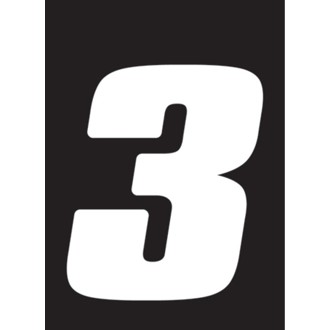 Dirt Digits 3pk 4 in. - High Gloss Number 3 - White