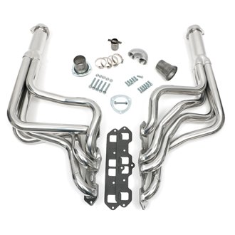 Silver Long-Tube EO Headers for 68-76 Olds 442, Cutlass, F85 w/Olds 400-455