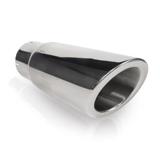 Single Wall Slash Cut Exhaust Tip - 3 1/2in Body 3in ID Inlet