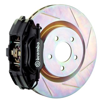 94-04 Mustang (SN95) Front GT BBK 4 Piston Cast 2pc 330x28 1pc Rotor Slotted Type-1-Black