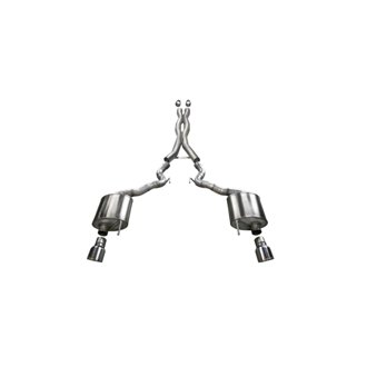 Corsa 2015-2017 Ford Mustang GT Convertible 5.0L V8 Polished Sport Cat-Back Dual Rear Exit
