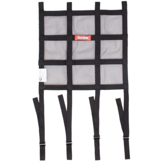 Hybrid Mesh/Ribbon Window Net W/ Mounting Straps