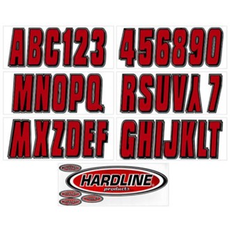 Boat Lettering Registration Kit 3 in. - 320 Ox Blood Red/Black