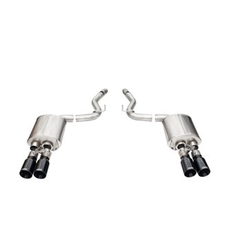 Corsa 2024-2025 Ford Mustang V8 5.0L 3in Axle-Back Exhaust System w/ Twin 4in Black Straight Tips