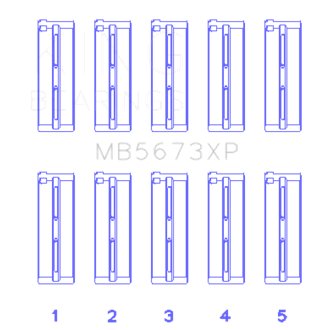 Honda F20C/F22C 16v Performance Main Bearing Set - Size STD