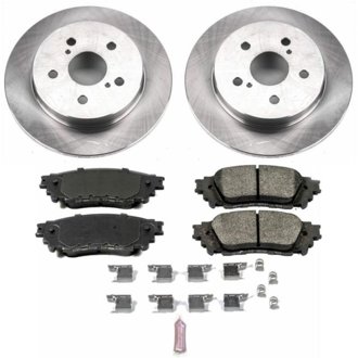 Oe Stock Replacement Low-Dust Ceramic Brake Pad And Rotor Kit