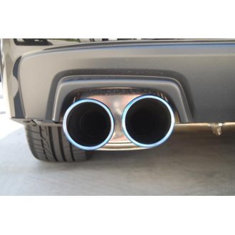 15+ Subaru WRX/STI 4Dr Q300 Twin Outlet Rolled Titanium Burnt Quad Tip Cat-Back Exhaust