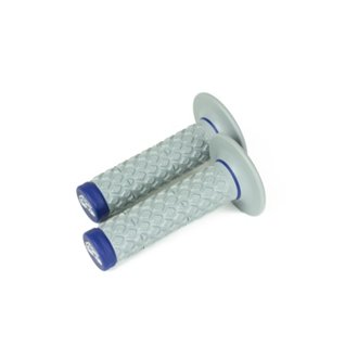 Soft/Firm MX Dual Compound Grips Tapered 1/2 Waffle - Gray/Blue