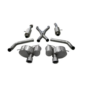 Corsa 2012-2013 Jeep Grand Cherokee 6.4L V8 Polished Sport Cat-Back Exhaust