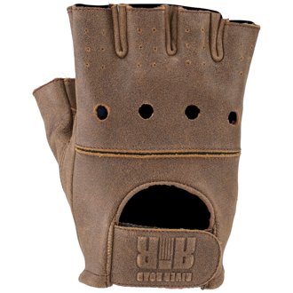 Leather By River Road Buster Vintage Shorty Gloves Black - Small