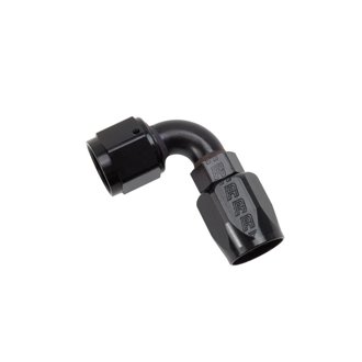 Performance -8 AN Black 90 Degree Full Flow Hose End