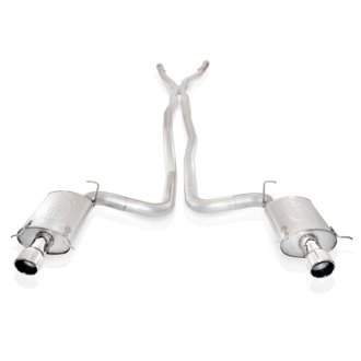 2004-07 Cadillac CTS-V 3in Exhaust X-Pipe Chambered Mufflers High-Flow Cats 4in Tips