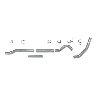Diamond Eye KIT 4in Catback MFLR RPLCMENT PIPE SGL AL: 03-07 FORD 6.0L F250/F350 (Extended Cab Only)