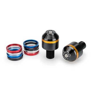 Short Bar End Weights With Rim Black
