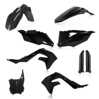 21+ Kawasaki KX250 KX250X/19-23 KX450 Full Plastic Kit - Black