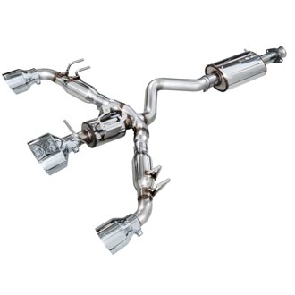 Awe Touring Edition Exhaust For Gr Corolla - Chrome Silver Tips