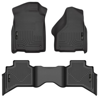 09-12 Dodge Ram 1500 Quad Cab WeatherBeater Black Front & Second Seat Floor Liner