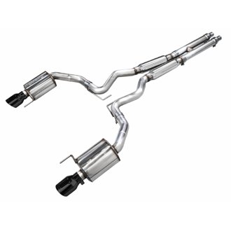 AWE Touring Edition Exhaust for S650 Mustang GT Coupe - Dual Diamond Black Tips