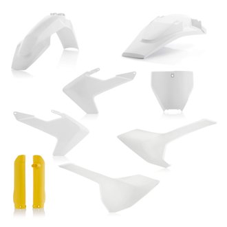 16-18 Husqvarna TC125/ FC250-450/ TC250/ TX300/FX350/450 Full Plastic Kit - 18 White/Yellow