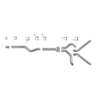 Diamond Eye KIT 4in Catback MFLR RPLCMENT PIPE DUAL SS: 2006-2007.5 CHEVY/GMC 6.6L 2500/3500