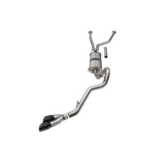 Corsa 22-25 Toyota Tundra 4WD 3in Sport Cat-Back Side Exit Exhaust System w/ Twin 4in Black PVD Tips