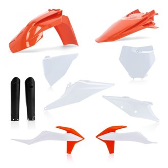 19-22 KTM 125-450 SX/ SX-F/ XC-F/ XC/ XC-tpi Full Plastic Kit - Orange/White Original 21