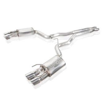 2018+ Ford Mustang GT 3in Redline Series Catback X-Pipe w/Active Valves & Quad Tips