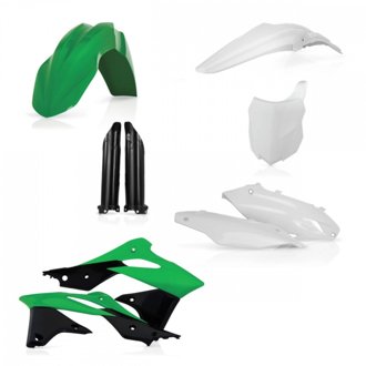 13-16 Kawasaki KX250F Full Plastic Kit - Green/White/Black Original 14-15