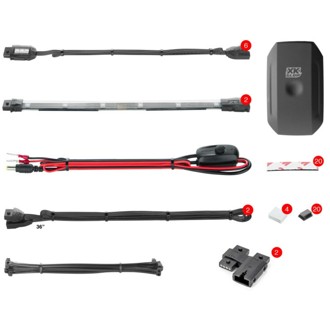 Strip Million Color XKCHROME Smartphone App ATV/Motorcycle LED Light Kit 6xPod + 2x10In
