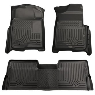 09-12 Ford F-150 Super Crew Cab WeatherBeater Combo Black Floor Liners