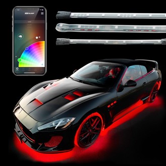 Slim Tube Million Color XCHROME Smartphone App Controlled Undercar Kit 8x24In