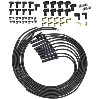Universal HEI/Non-HEI Style Caps Ultra 350 8mm Multi-Angle Boot Spark Plug Wire Set - Black