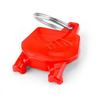 Key Ring With Number Plate - Red