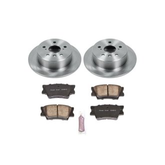 Oe Stock Replacement Low-Dust Ceramic Brake Pad And Rotor Kit