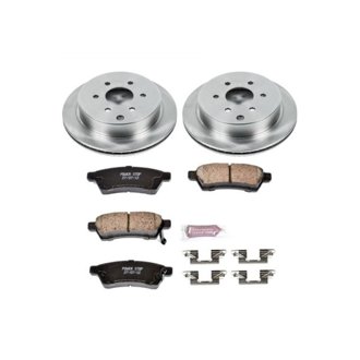 Oe Stock Replacement Low-Dust Ceramic Brake Pad And Rotor Kit