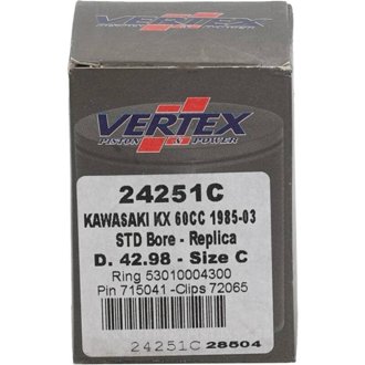 Vertex Piston 83-03 Kawasaki KX 60 60cc Cast Replica Piston Kit