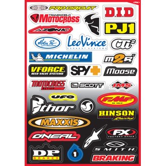 FX 2015 SPONSOR/LOGO STICKER SHEETS SPONSOR KIT B