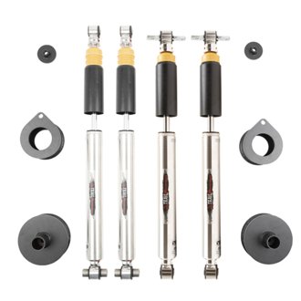 2.5 INCH LEVELING KIT W/ DAMPING ADJUSTABLE FRONT & REAR SHOCKS