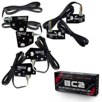 2019-2021 RAM 1500 ColorSHIFT(tm) RGBW+A LED Projector Headlight DRL Upgrade Kit