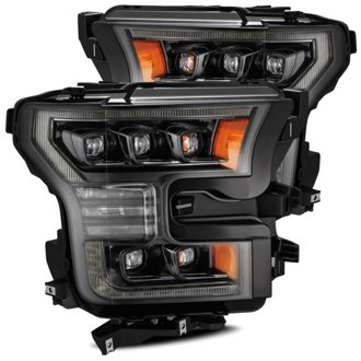 17-20 Ford Raptor NOVA LED Proj Headlights Plank Style Alpha Black w/Activ Light/Seq Signal