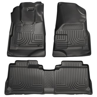 10-12 Cadillac SRX WeatherBeater Combo Black Floor Liners (One Piece for 2nd Seat