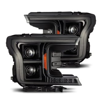 18-20 Ford F-150 (Req. Conv F150 w/LED) LUXX LED Proj HL Alpha-Blk w/Actv Lt Seq Sig SB DRL