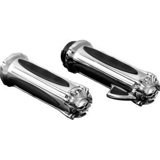 Zombie Grips With Throttle Boss Dual Cable Chrome