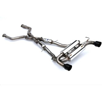 2022+ Nissan Z 70mm Gemini Cat Back Exhaust - Single Layer Black Tip