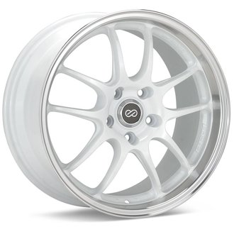PF01SS 17x9 5x114.3 48mm Offset 75mm Bore Diameter White with Machined Lip Wheel