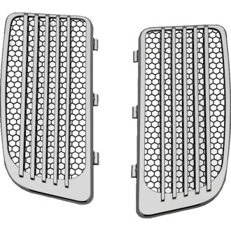 Radiator Grills For Twin Cooled Models Chrome & Black (Pair
