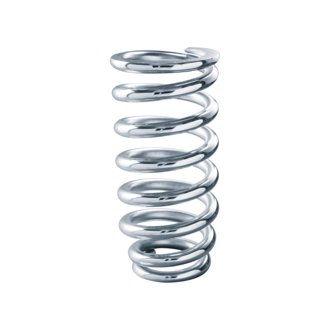 Spring Chrome Silicon 3-1/2 Id 8-375 Lbs Chrome Plated 1St Coil Tapered