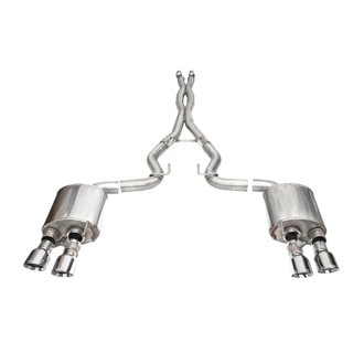 Corsa 24+ Ford Mustang Dark Horse 5.0L 3.0in Dual Rear Exit Cat-Back w/Twin 4.5in Polish Slash Tips