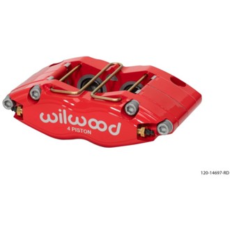 Wilwood Caliper-Dynapro Single 5.98in Mount-Red 1.58in Piston 1.1in Disc